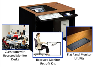 hidden monitor classroom computer furniture